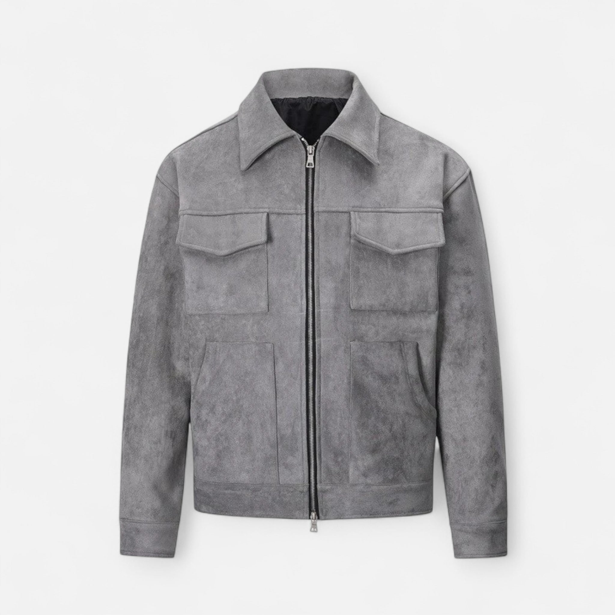 Men’s Loose-Fit Suede Jacket